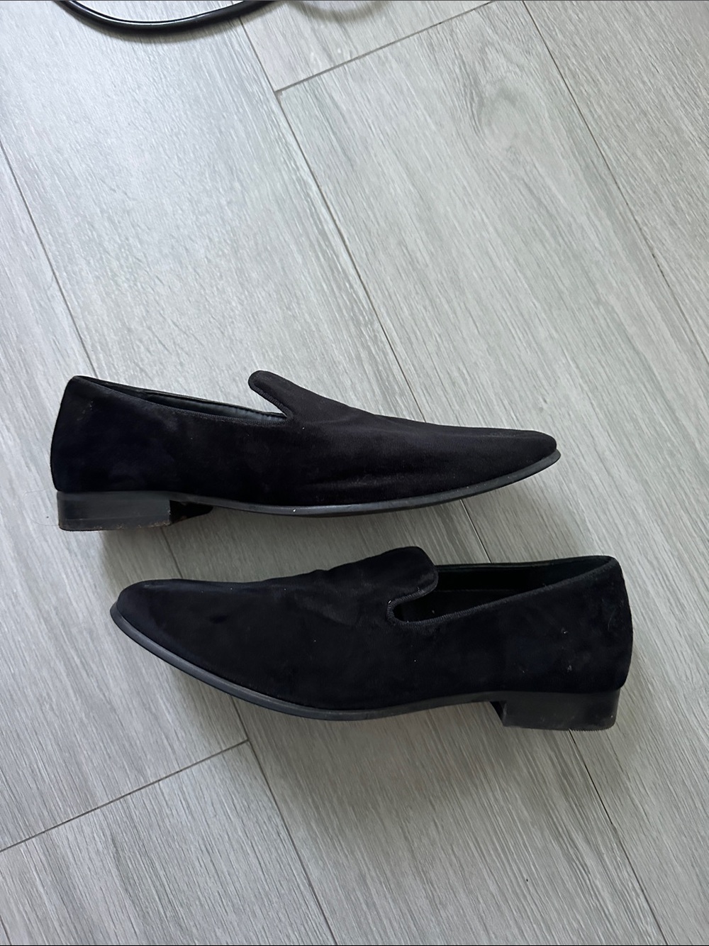 INC International Concepts Black Suede Slip-On Loafers